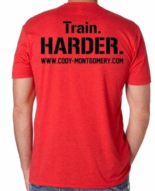 Red Team Montgomery – Train Harder Tee - Image 2