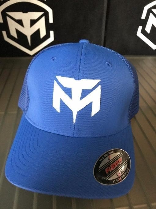 White / Blue DH FlexFit Hat